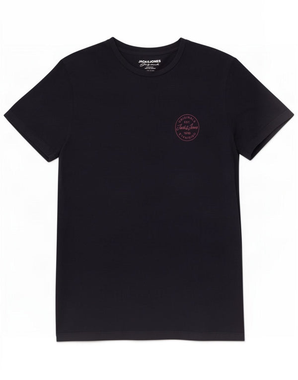 Jack & Jones Mens Originals T-shirt Top Medium Navy Blue Cotton