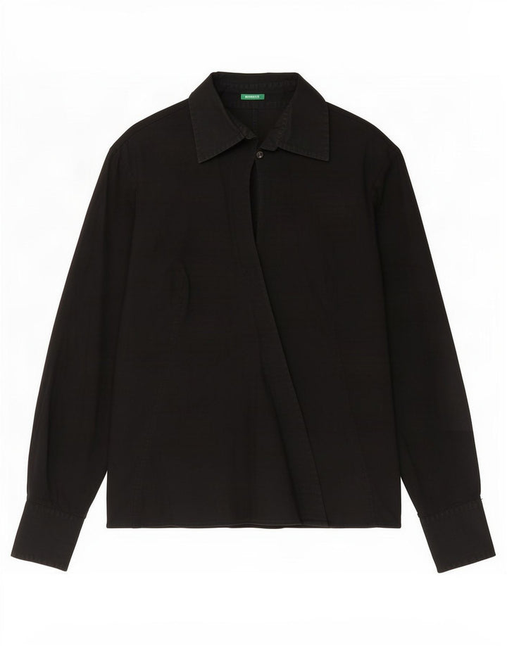 Benetton Womens Shirt UK 16 Large Black