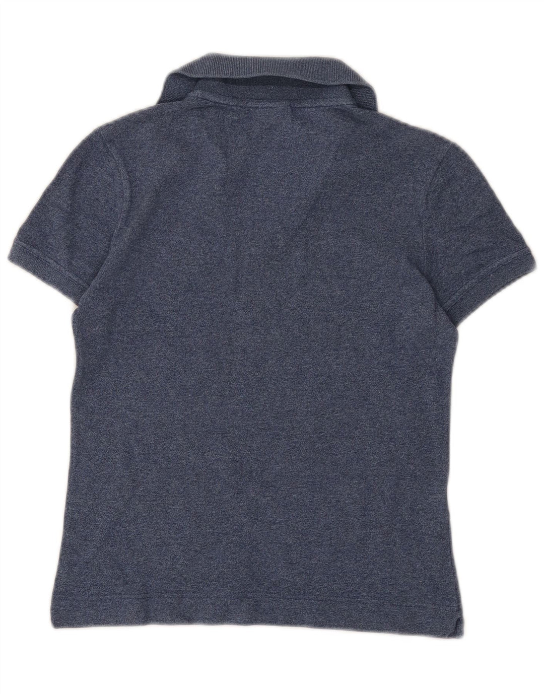 Lacoste Womens Polo Shirt Size 40 Medium Navy Blue Flecked Cotton