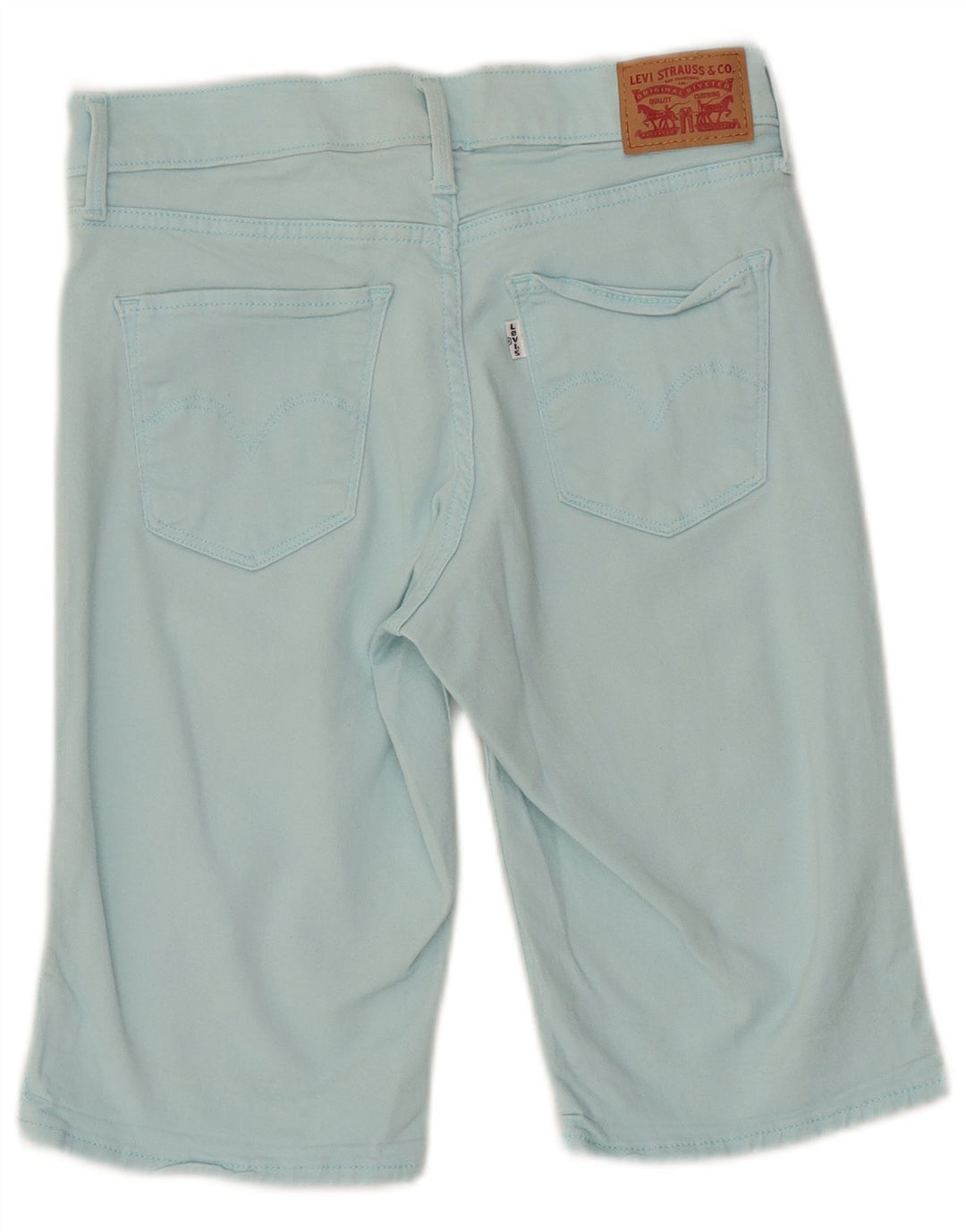 LEVI'S denimshorts til kvinder W27 Små turkis bomuld