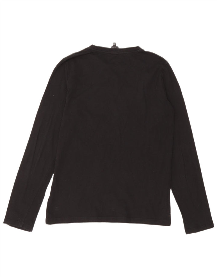 Armani Boys Graphic Top Long Sleeve 13-14 Years Black Colourblock