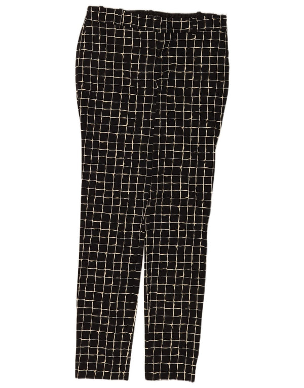 Zara Slim Chino-Hose für Damen, XS, W24, L28, Schwarz, geometrisch