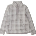 EDDIE BAUER Womens Fleece Sweatshirt Jumper UK 14 Medium Grey Check Vintage Eddie Bauer and Second-Hand Eddie Bauer from Messina Hembry 