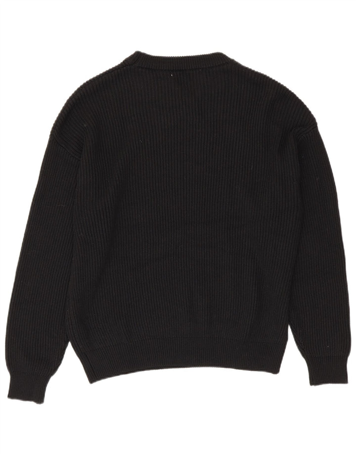 Zara Pull ras du cou pour homme en polyester noir moyen