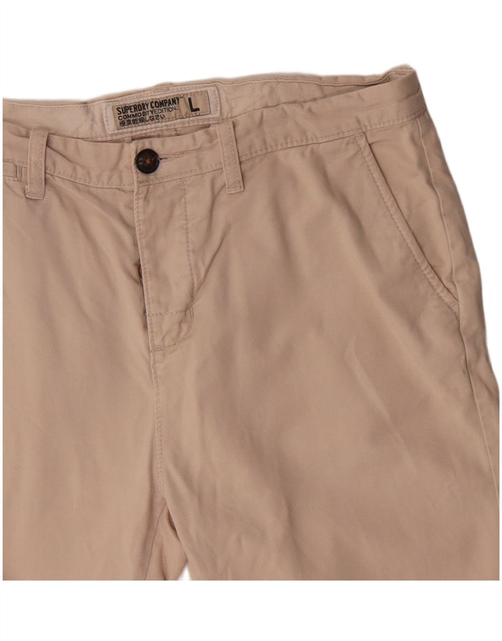 Superdry Mens Chino Shorts Large W34 Beige Cotton