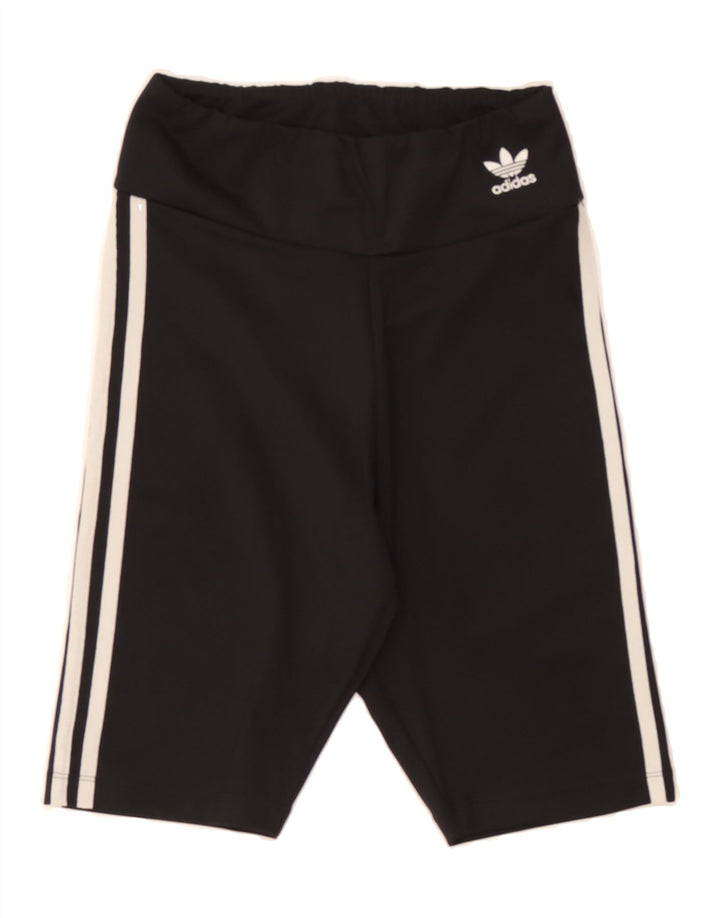 ADIDAS Womens Sport Shorts UK 8 Small  Black Polyester Vintage Adidas and Second-Hand Adidas from Messina Hembry 