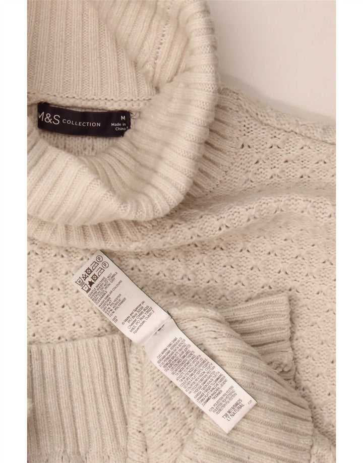Marks & Spencer Damen-Pullover mit Rollkragen, Gr. 14, Mittelbeige