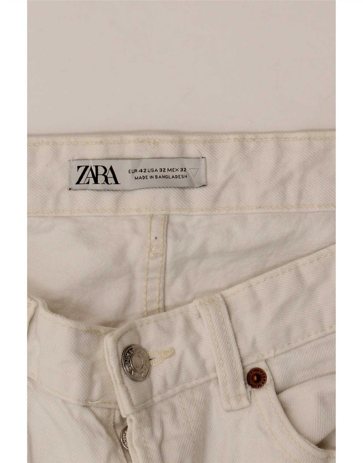 Zara Herren verkürzte Slim-Jeans EU 42 Large W32 L26 Weiß
