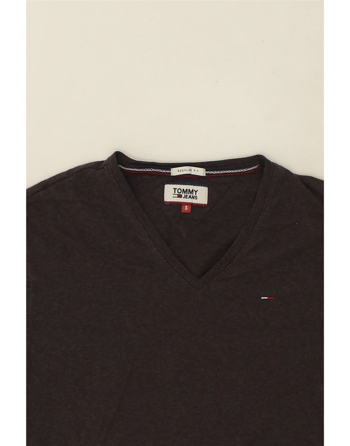 TOMMY HILFIGER Mens Regular Fit T-Shirt Top Small Grey Vintage Tommy Hilfiger and Second-Hand Tommy Hilfiger from Messina Hembry 