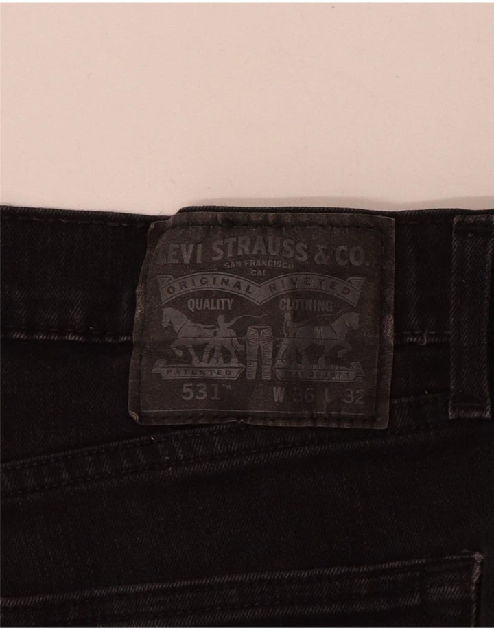 Jeans Levi's Uomo 531 Slim W36 L32 Cotone Nero