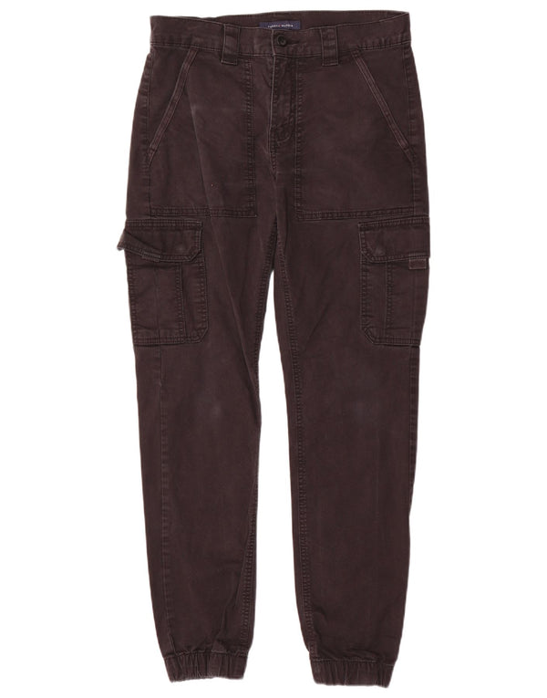 Tommy Hilfiger Mens Joggers Cargo Trousers W29 L30 Brown Cotton
