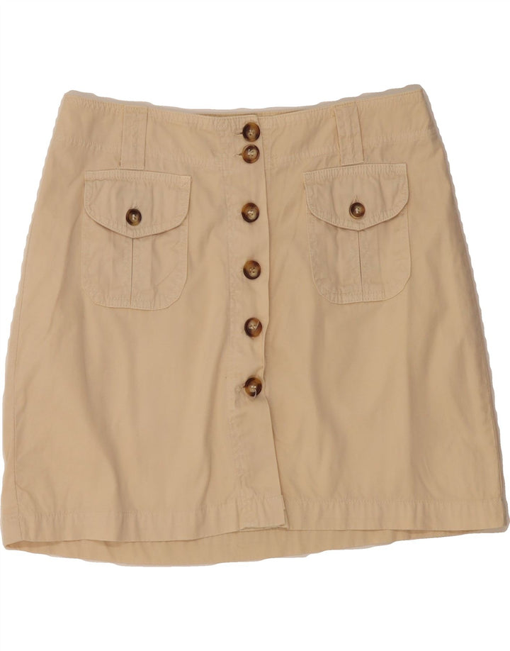 SWISH Womens A-Line Skirt Medium W28 Beige Cotton Vintage Swish and Second-Hand Swish from Messina Hembry 
