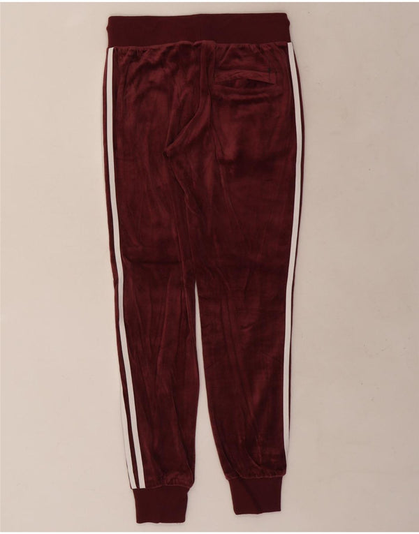 Adidas Pantalon de survêtement en velours pour femme, jogging UK 8, petit coton bordeaux