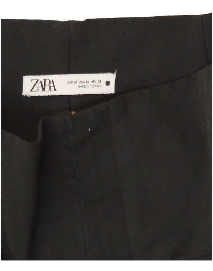 Zara Womens Slim Casual Trousers Medium W28 L28 Black