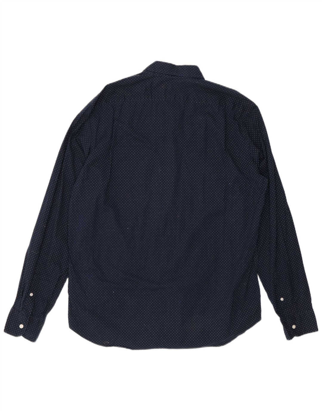 J. CREW Camicia alta da uomo XL Cotone maculato blu navy