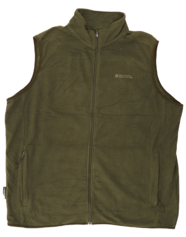 Mountain Warehouse Gilet polaire pour homme UK 42 XL Kaki Polyester