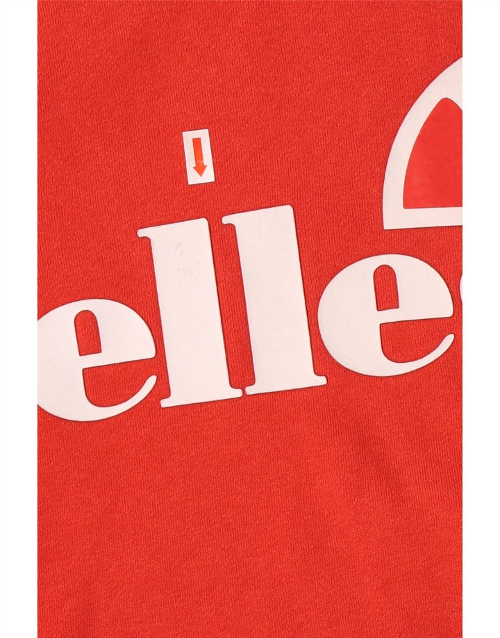 ELLESSE moletom com capuz masculino gráfico XS algodão vermelho
