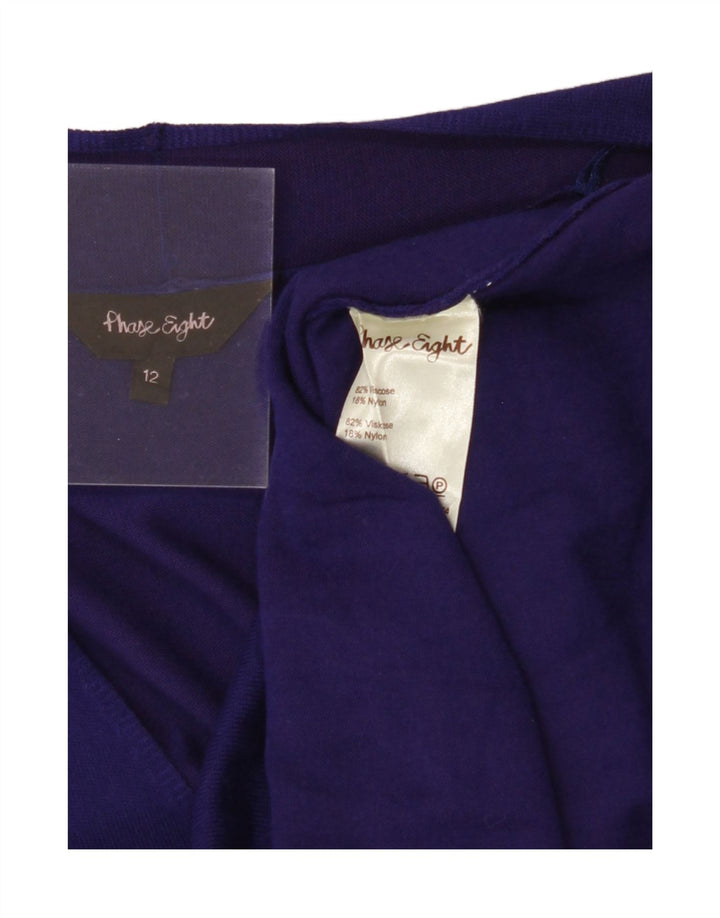 PHASE EIGHT Womens V-Neck Jumper Sweater UK 12 Medium Purple Viscose Vintage Phase Eight and Second-Hand Phase Eight from Messina Hembry 