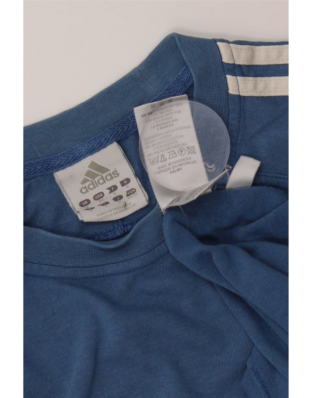 T-shirt Adidas da uomo Top Small in cotone blu