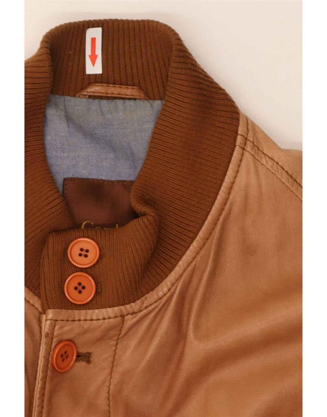 Conbipel Męska skórzana kurtka bomber IT 56 2XL brązowa