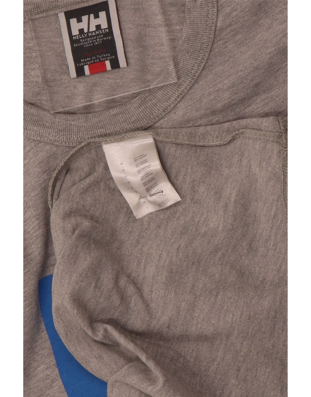 Helly Hansen Mens Graphic T-Shirt Top XL Grey Cotton