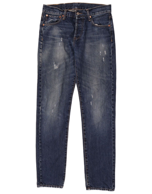 Levi's Ragazzi 501 Jeans dritti effetto consumato 15-16 anni W30 L32 Cotone Blu
