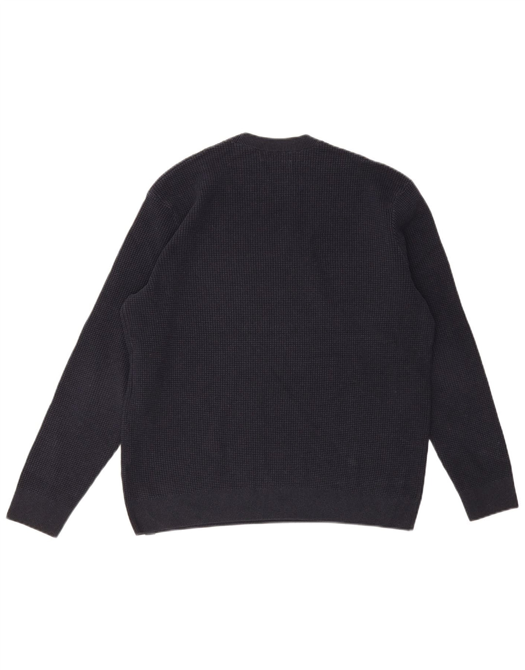 MARKS & SPENCER Herre sweater med rund hals, stor marineblå bomuld