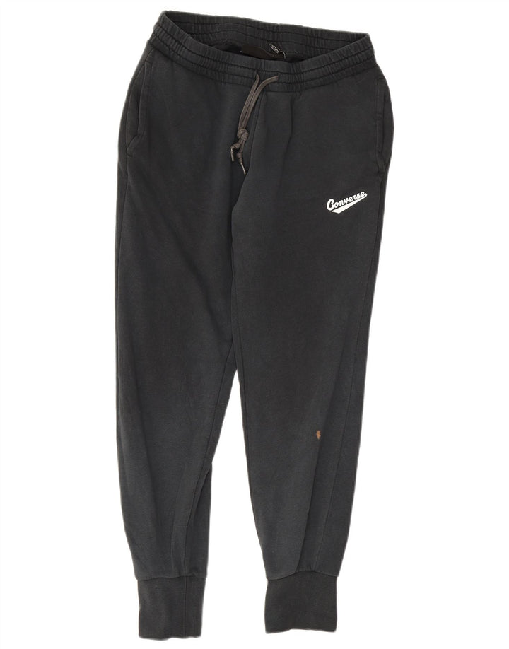 Converse Womens Tracksuit Trousers Joggers UK 12 Medium Black Cotton