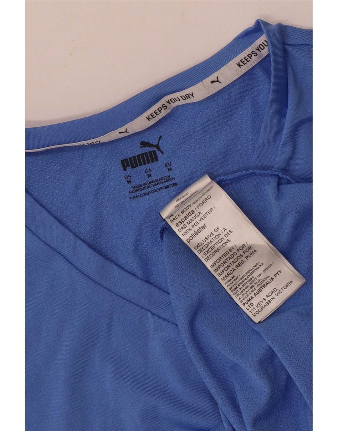 Puma Γυναικείο T-Shirt Top UK 12 Medium Blue Polyester