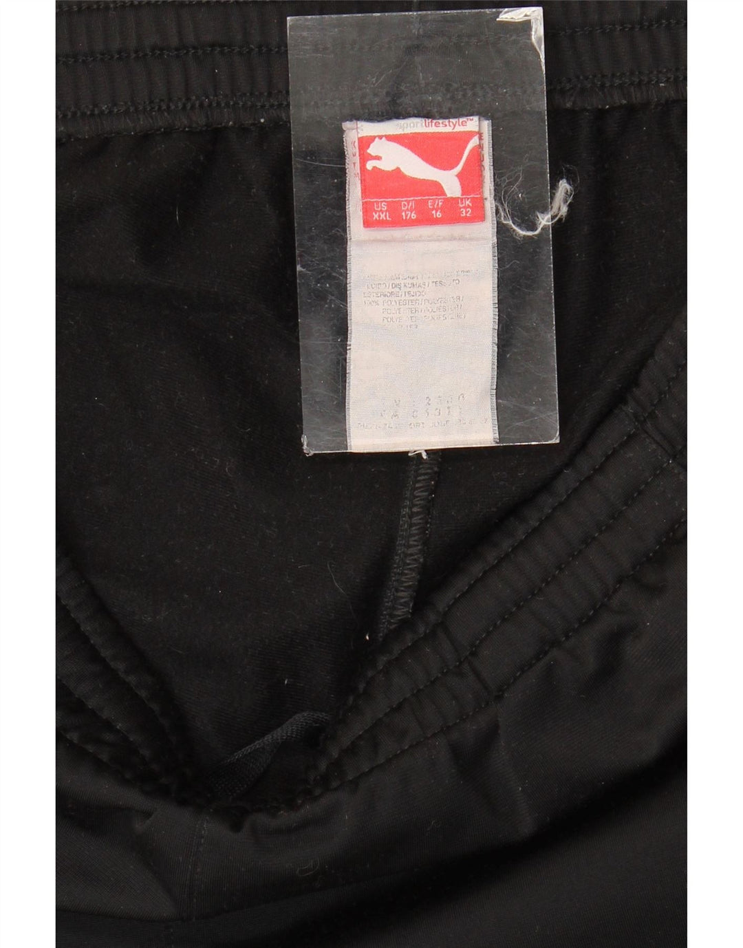 Pantaloni da tuta con grafica Puma da ragazzo, pantaloni da jogging, 15-16 anni, poliestere nero