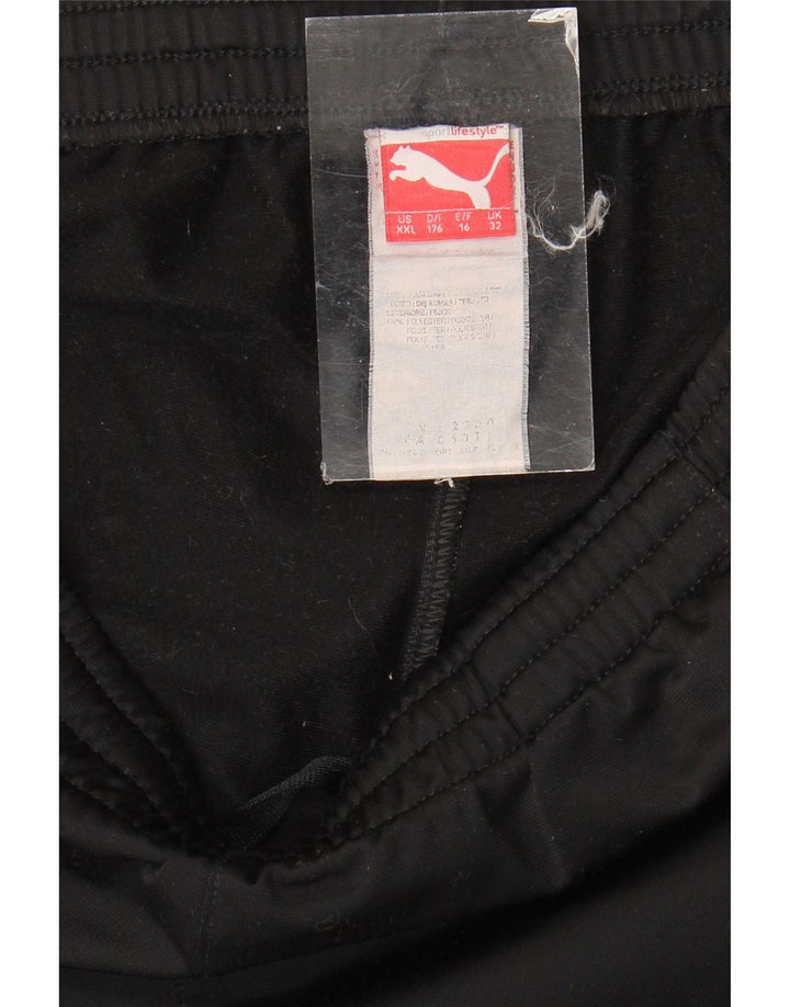 Pantaloni da tuta con grafica Puma da ragazzo, pantaloni da jogging, 15-16 anni, poliestere nero