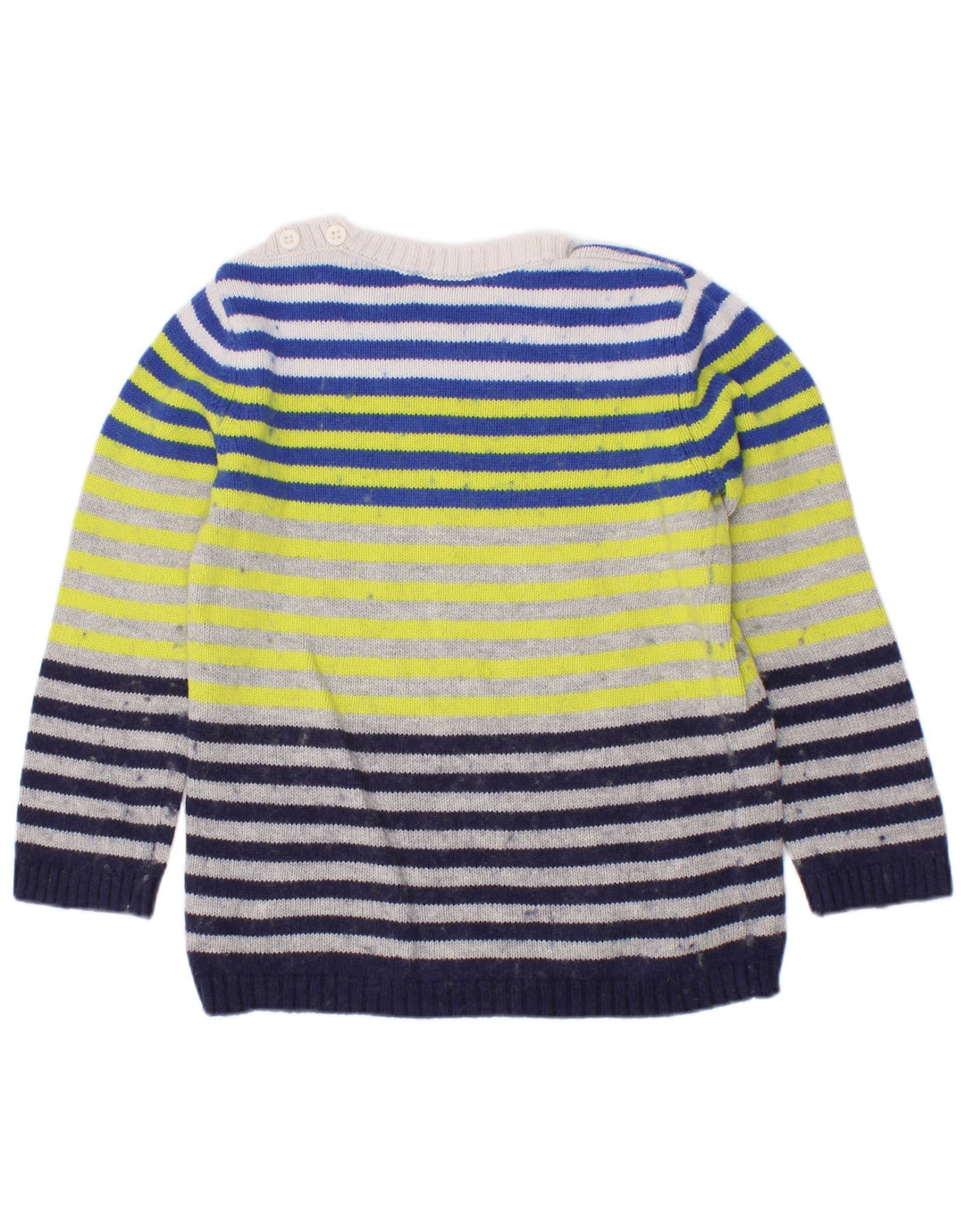 Benetton Boys Boat Neck Jumper Sweater 3-4 Years Multicoloured Striped