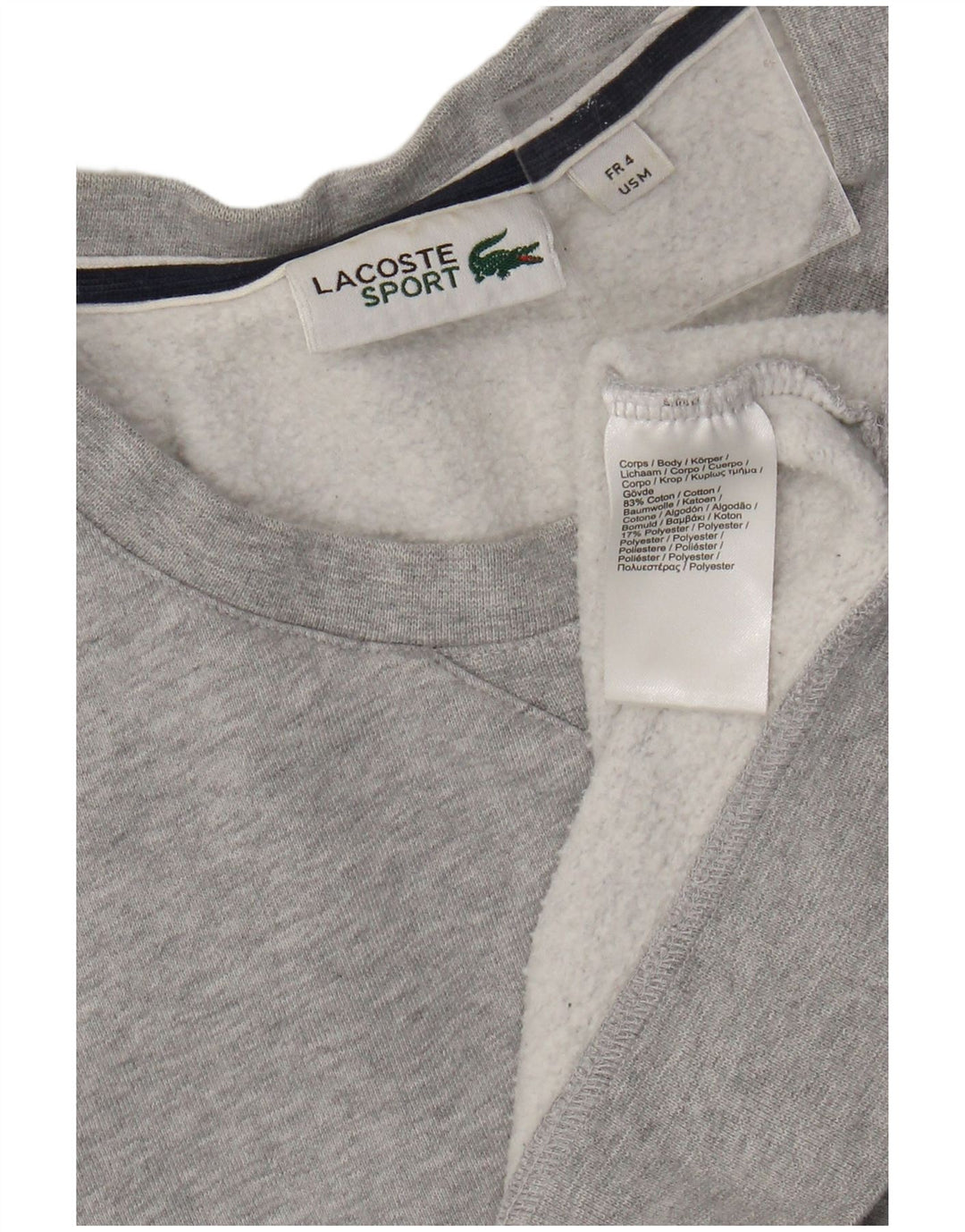 Lacoste Sweat-shirt pour homme Taille 4 Coton moucheté gris moyen