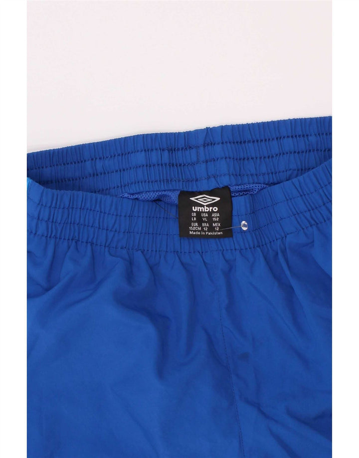 Umbro Boys Sport Shorts 11-12 Years Large Blue Colourblock Polyester