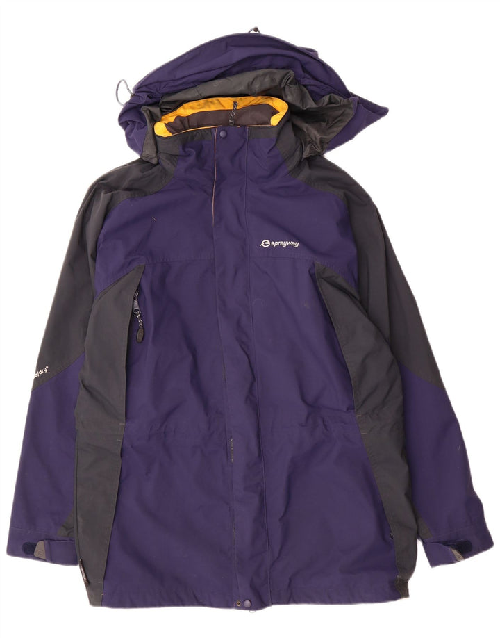 Sprayway Regnjakke med hætte til mænd UK 38 Medium Navy Blue Colourblock
