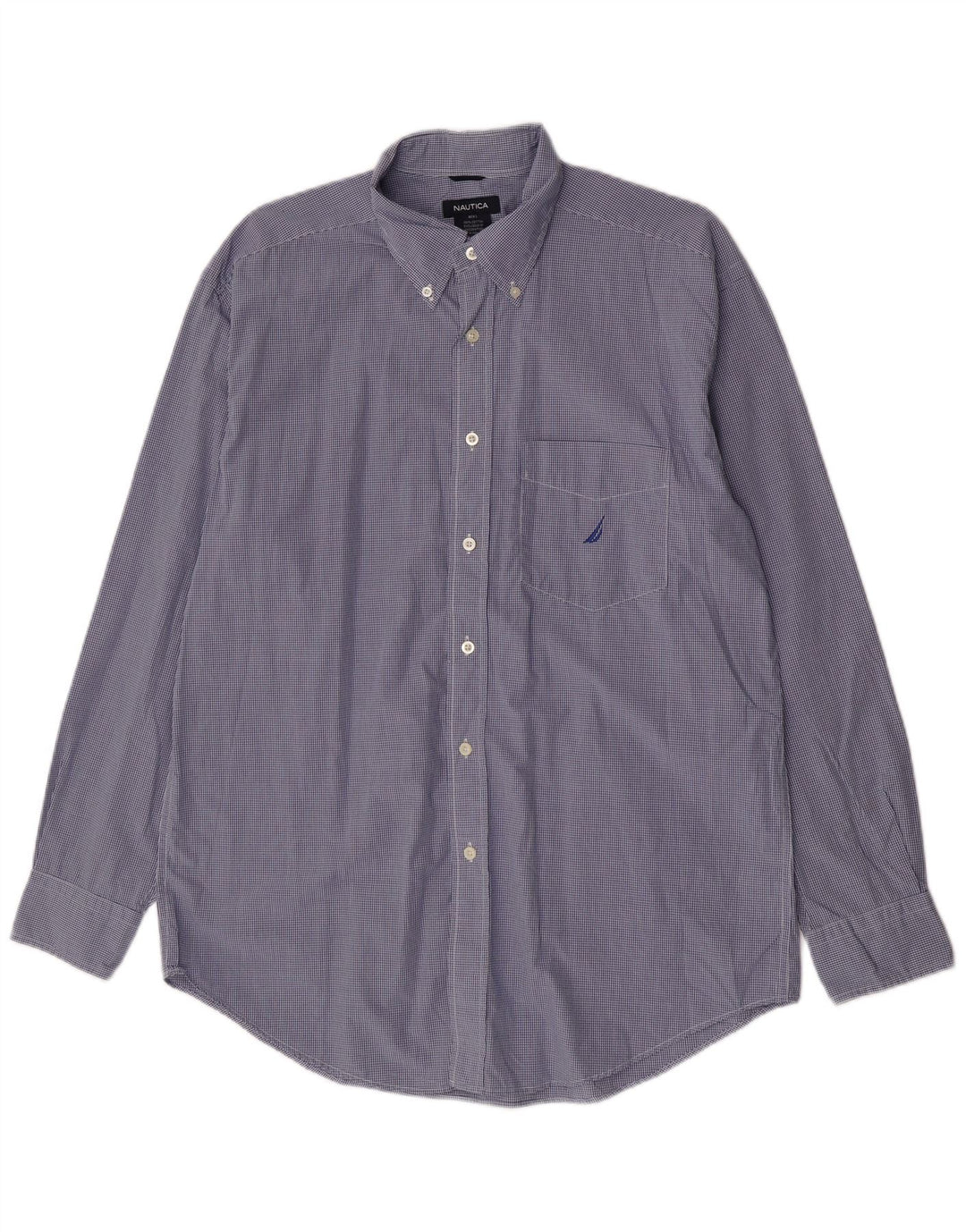 Nautica Herreskjorte Stor Blå Gingham Bomuld