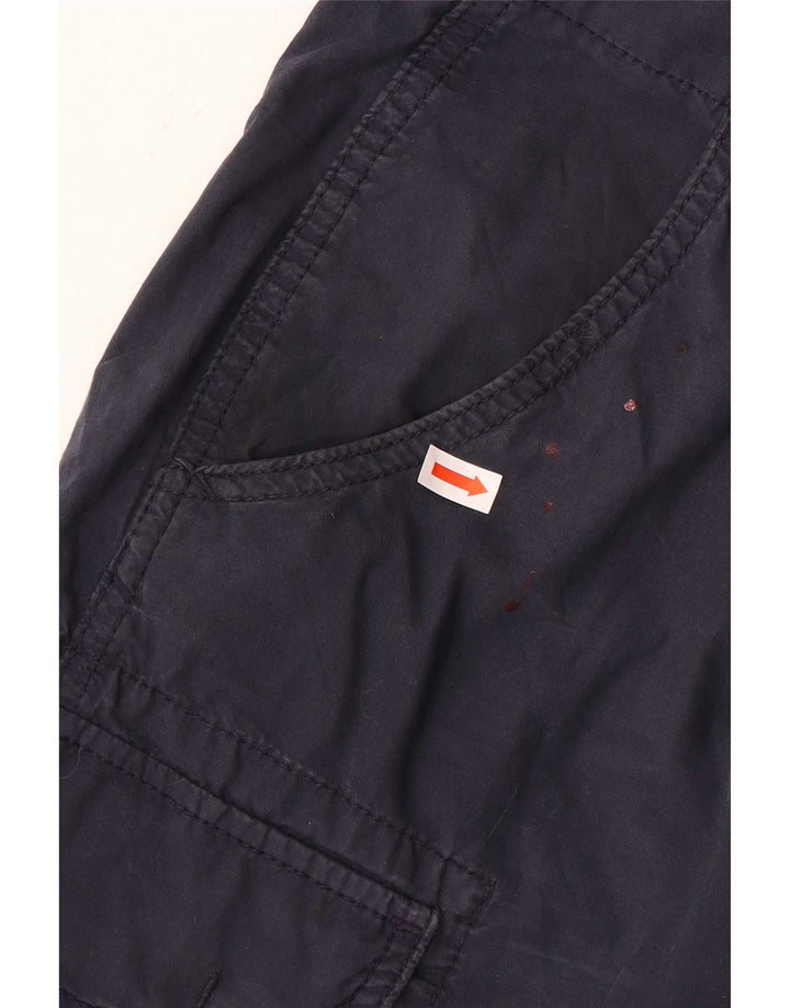Napapijri Mens Cargo Shorts W33 Medium Navy Blue Cotton