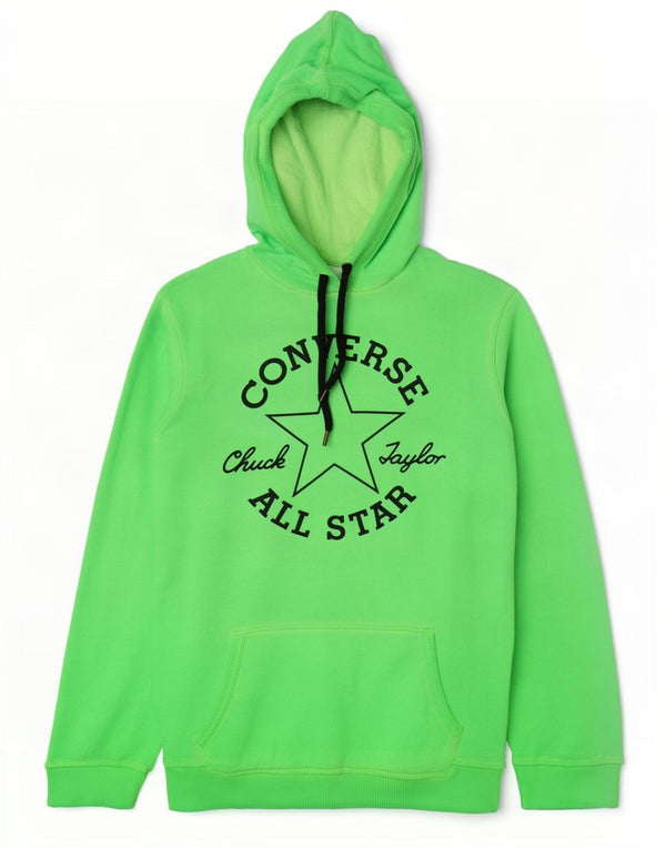 Converse Womens Graphic Hoodie Jumper UK 10 Small Green Cotton