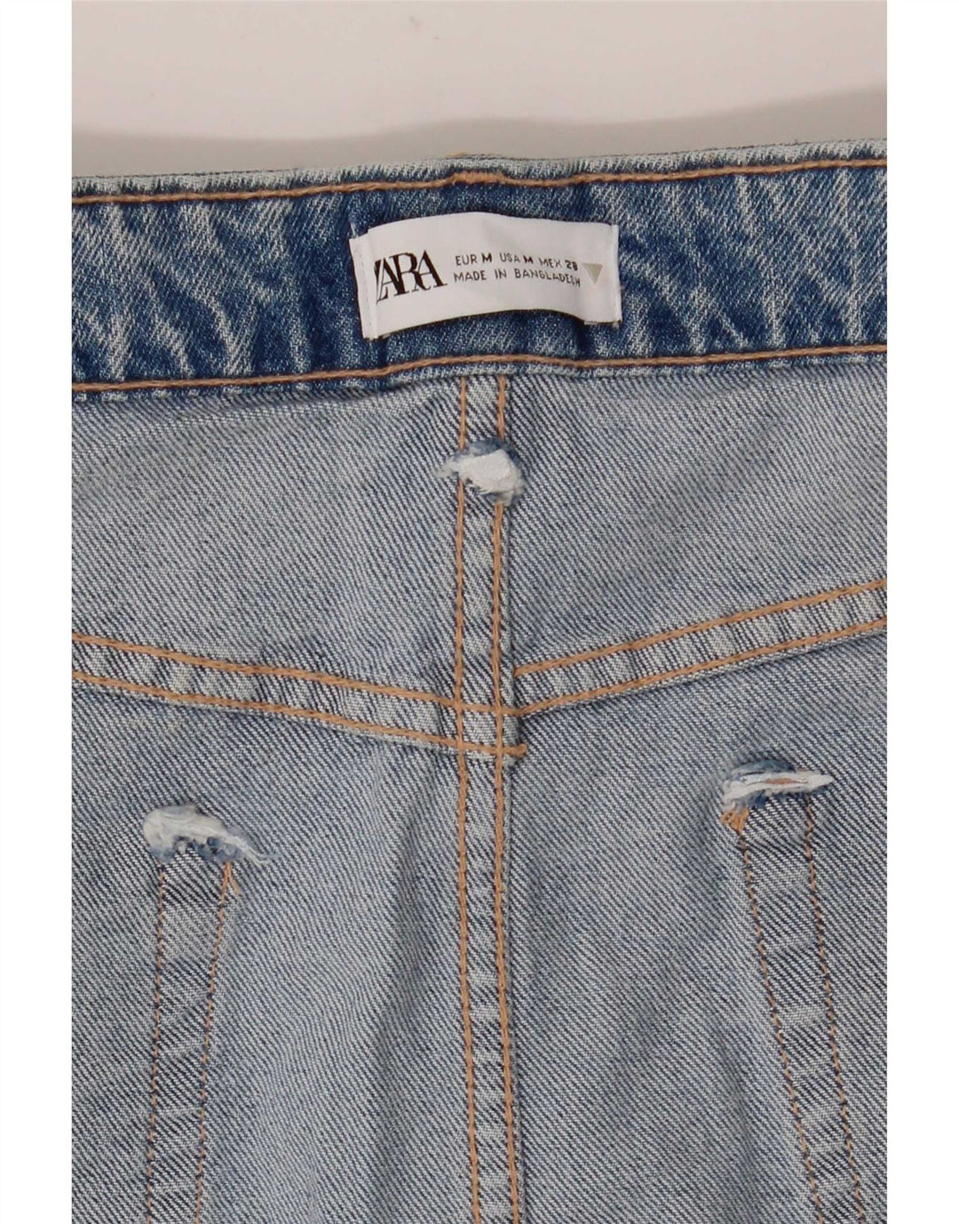 Fusta de blugi pentru femei Zara Medium W28 Albastru