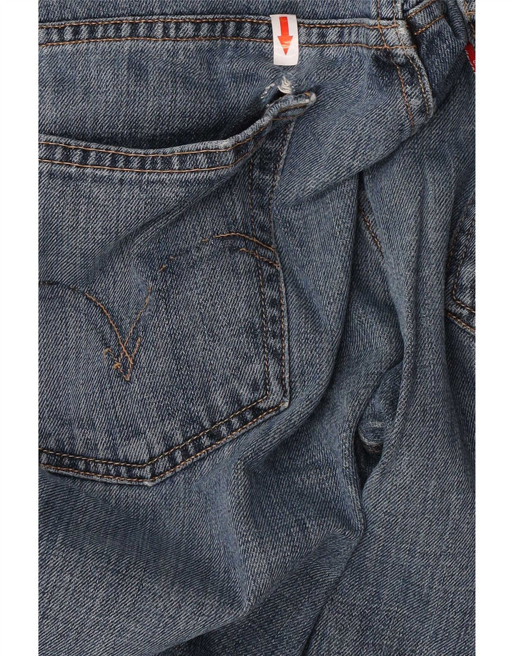 Levi's Mens 514 Distressed Slim Straight Jeans W32 L34 Blue Cotton