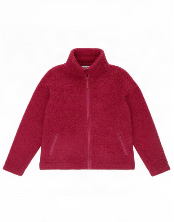 Giacca in pile da donna Marks & Spencer UK 14 Large Maroon Poliestere