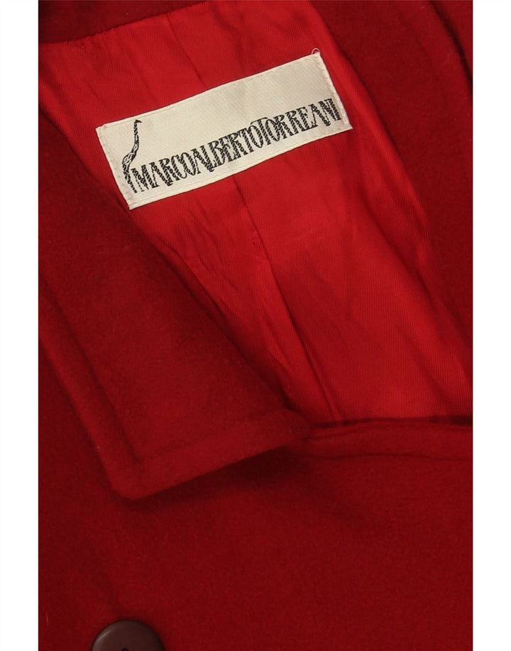VINTAGE Womens Double Breasted Coat UK 12 Medium Red Vintage Vintage and Second-Hand Vintage from Messina Hembry 
