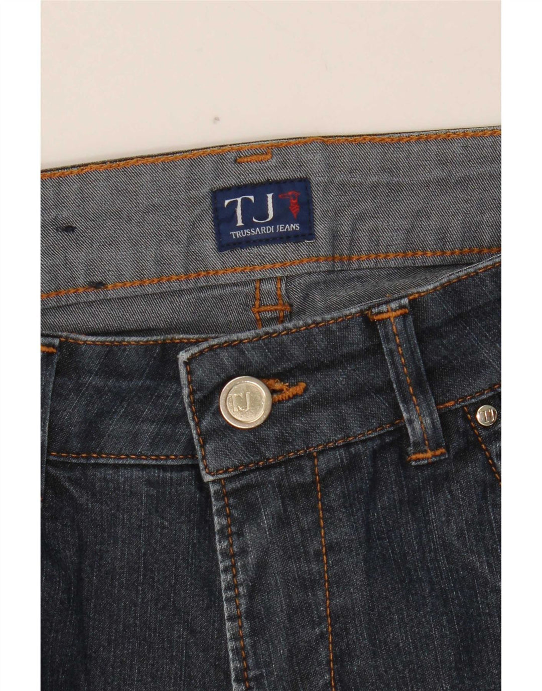 Trussardi Womens Slim Jeans W28 L28 Blue Cotton