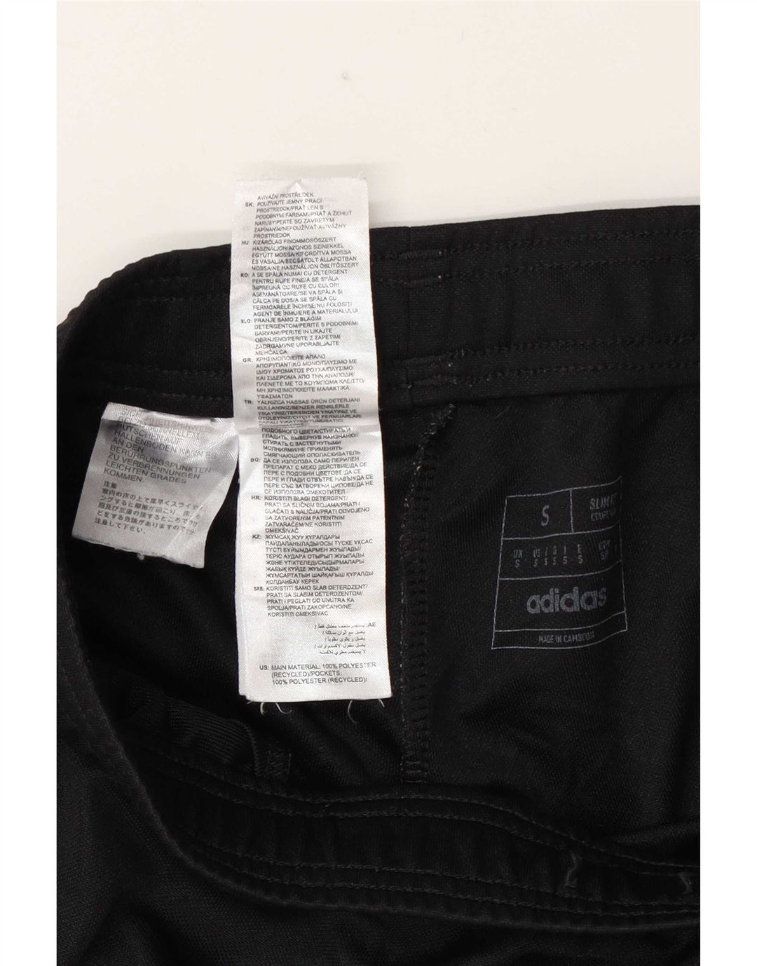 Adidas Pantalon de survêtement coupe slim pour homme, petit, noir, polyester