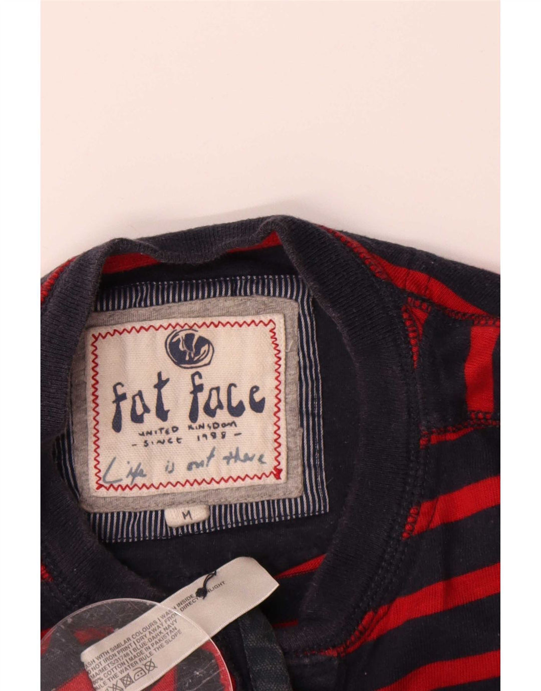 Fat Face Mens Top Long Sleeve Medium Red Striped