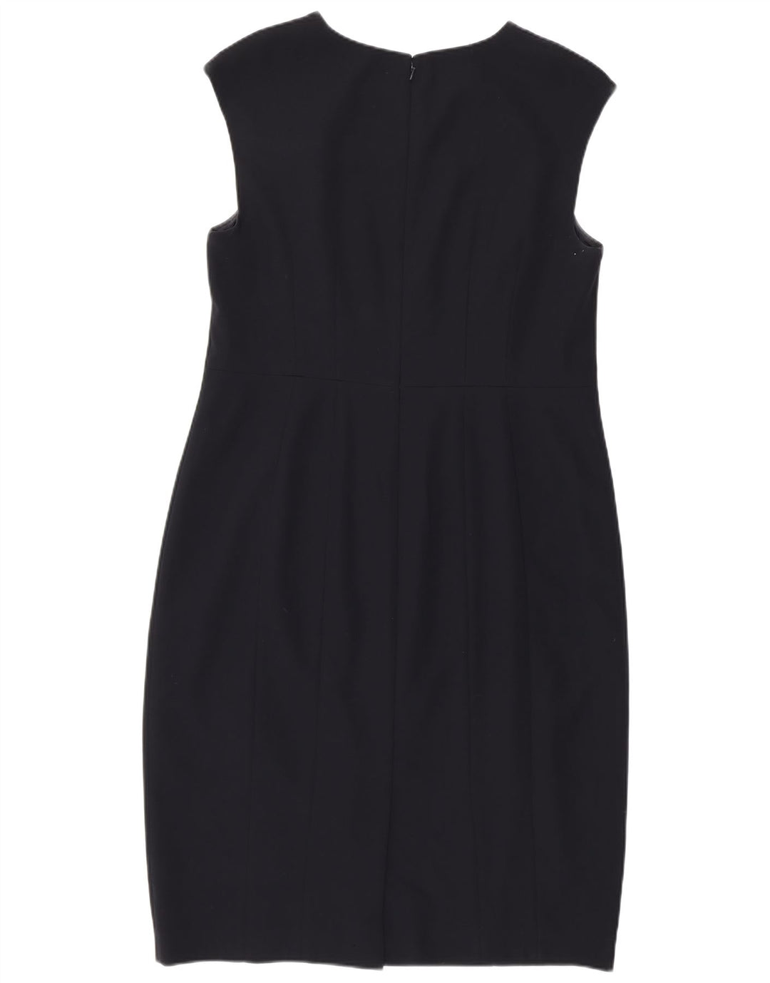 Hobbs Womens Sleeveless Sheath Dress UK 14 Large Navy Blue Polyester