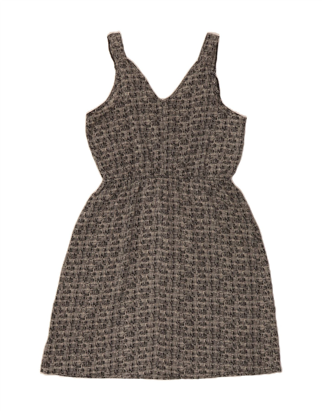 MOSSIMO Womens Sleeveless A-Line Dress UK 16 Large Grey Geometric Vintage Mossimo and Second-Hand Mossimo from Messina Hembry 