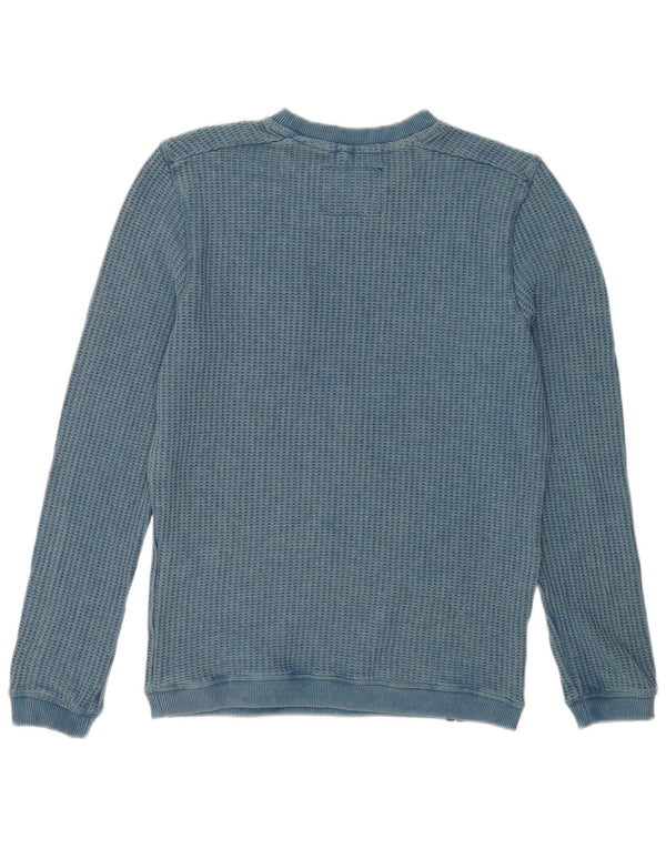 Felpa da uomo Weird Fish, maglione piccolo in cotone blu