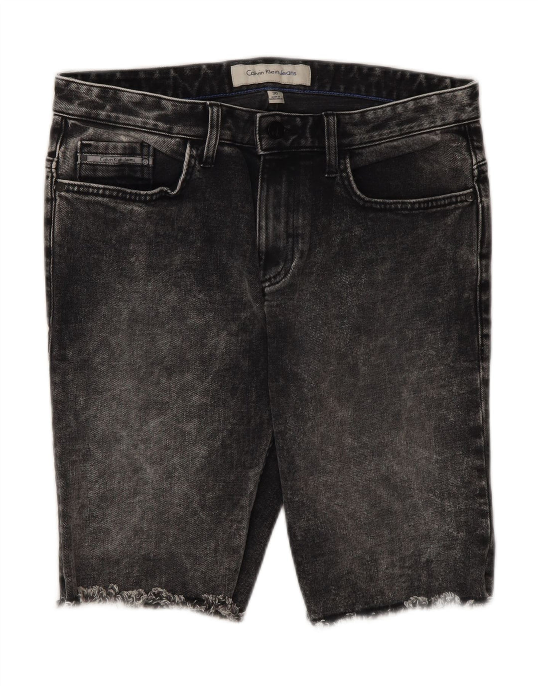 Calvin Klein Mens Denim Shorts W30 Medium Grey Cotton