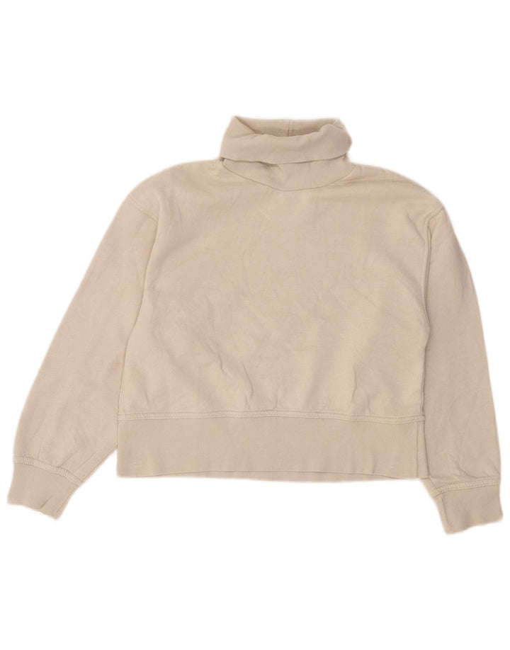 Zara Womens Crop Sweatshirt Jumper UK 10 Small White